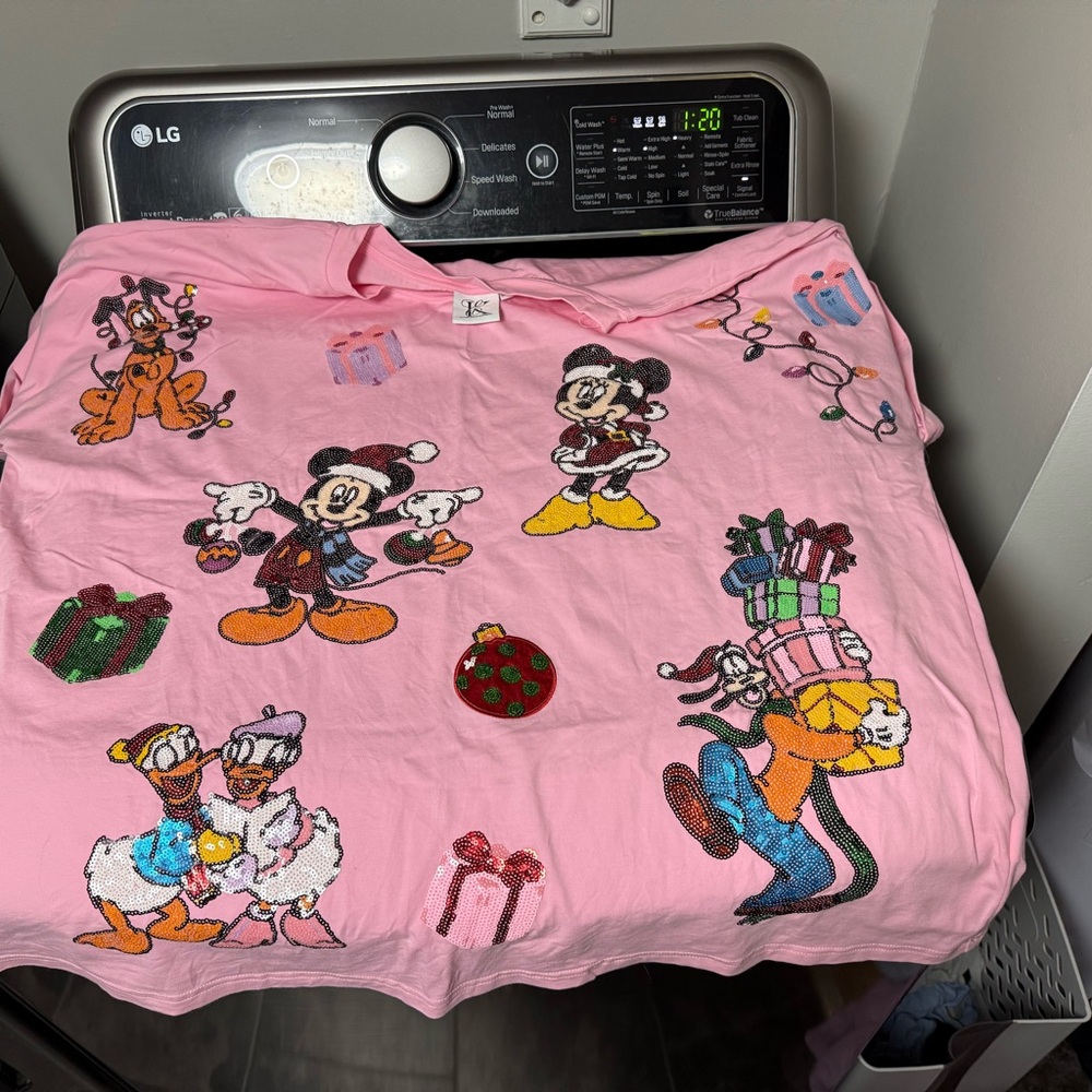 The Pink Pelican Ellory Kate Disney Christmas Sequin Top 3XL
